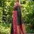 black soft silk blend saree with pink nandi zari temple border