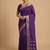 majestic purple soft silk blend saree | violet zari saree with horse pattern