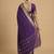 majestic purple soft silk blend saree | violet zari saree with horse pattern