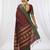 the regal ruby: deep maroon soft silk blend saree with contrast emerald green border