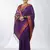 the majestic amethyst: royal purple soft silk blend saree with contrast red zari border
