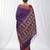 the majestic amethyst: royal purple soft silk blend saree with contrast red zari border