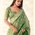 green woven banarasi tissue silk blend saree