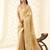 golden beige woven banarasi tissue silk blend saree