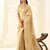 golden beige woven banarasi tissue silk blend saree