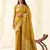 mustard yellow woven banarasi tissue silk blend saree