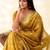 mustard yellow woven banarasi tissue silk blend saree