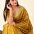 mustard yellow woven banarasi tissue silk blend saree