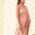 pastel pink woven banarasi tissue silk blend saree