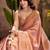 peach & gold woven tissue silk blend saree with mandala motifs