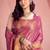 magenta purple woven tissue silk blend saree with mandala motifs