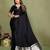 Black Color Hand Dyed With Zari Woven Satin Silk Saree