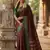 The regal ruby: deep maroon soft silk saree with contrast emerald green border