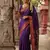 The majestic amethyst: royal purple soft silk saree with contrast red zari border