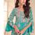 sky blue silk shimmer embroidery palazzo suit