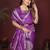Purple Color Zari Woven With Hand Dyed Satin Silk Saree
