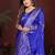 Royal Blue Color Zari Woven With Hand Dyed Satin Silk Saree