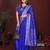 Royal Blue Color Zari Woven With Hand Dyed Satin Silk Saree