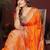 Orange Color Zari Woven With Hand Dyed Satin Silk Saree