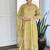 Mustard color rayon printed palazzo readymade set