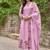 Rose pink color chanderi silk embroidered anarkali suit