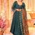 Dark green color chanderi silk anarkali suit