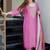 Pink color viscose simar sttiched kurta set