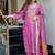 Pink color viscose simar sttiched kurta set