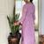 Lavender color rayon sttiched kurta set