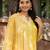 Mustard rayon embroidered kurta set