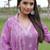 Lavender rayon embroidered kurta set