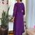 Purple color rayon sttiched kurta set