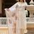 White viscose chanderi embroidered kurta set