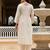 White viscose chanderi embroidered kurta set