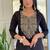 Black color viscose embroidered kurta set