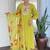 Lemon yellow color rayon readymade kurta set