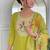 Lemon yellow color rayon readymade kurta set