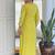 Lemon yellow color rayon readymade kurta set