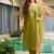 Mehendi green color viscose embroidered straight suit