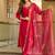 Rani pink color viscose ready made kurta set