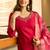 Rani pink color viscose ready made kurta set