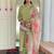 Pista green color rayon embroidered sttiched kurta set