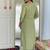 Pista green color rayon embroidered sttiched kurta set