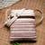 Anekaant lines & loops pastel pink acrylic stripped sling bag