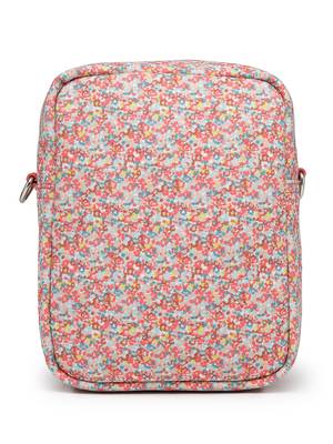 red canvas sling bag with floral print 6