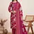 Pink printed cotton blend festival wear salwar suit
