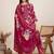 Pink printed cotton blend festival wear salwar suit