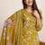 Yellow printed cotton blend festival wear salwar suit