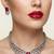 Red american diamond necklace set | cz crystal party wear jewelry for women