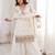 Elegant white silk designer kurta plazaa set with lace dupatta